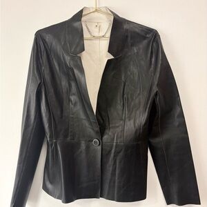 Paparazzi by Biz Women's Black and white Leather Jacket with cool details.